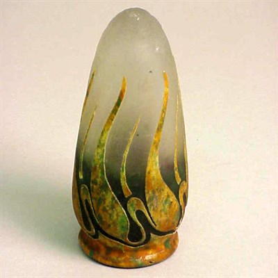 Lot 164 - Daum Nancy Cameo Glass and Metal Sconce The...