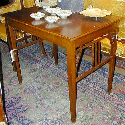 Lot 150 - Art Nouveau Walnut Center Table Of rectangular...