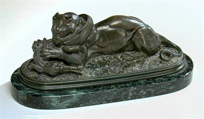 Lot 718 - Bronze Figural Group Tiger Devouring a Gavial...