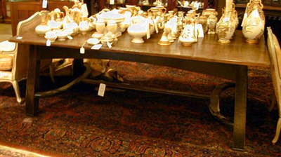 Lot 753 - Art and Crafts Stained Walnut Library Table
