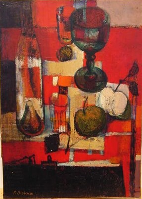 Lot 8 - Pierre Bisiaux French, b. 1924 STILL LIFE UPON...