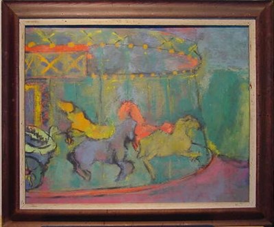 Lot 22 - Continental School 20th Century CAROUSEL Oil...