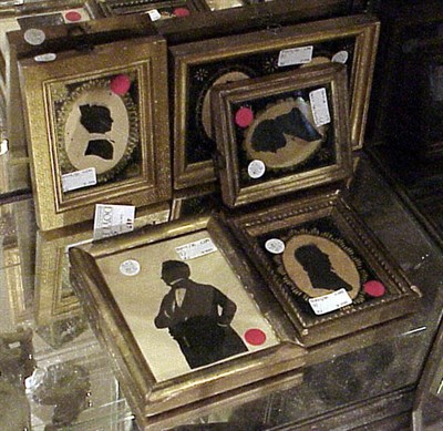 Lot 417 - Group of Five Framed Silhouettes