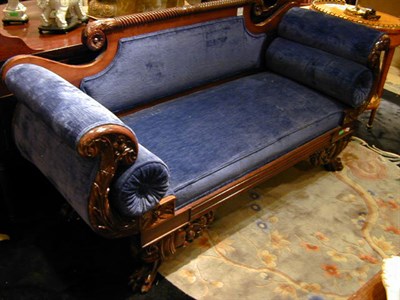 Lot 170 - Classical Style Upholstered Mahogany Settee