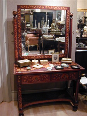 Lot 358 - Dutch Marquetry Inlaid Mahogany Dressing Table...