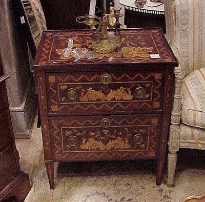 Lot 399 - Dutch Marquetry Inlaid Mahogany Side Cabinet