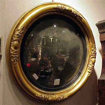 Lot 577A - Georgian Style Gilt-Wood Convex Mirror