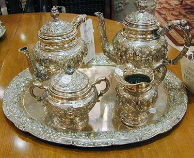 Lot 322 - Continental Silver Tea and Coffee Set...