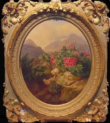 Lot 16 - Josef Schuster Austrian, 1812-1890 ALPENBLUMEN...