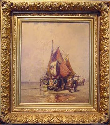 Lot 49 - George Bunn British, d. 1898 ON THE NORTH SEA...