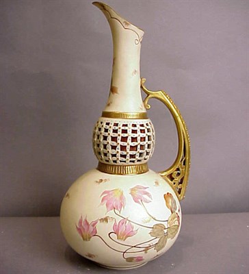 Lot 297 - Royal Worcester Gilt-Decorated Porcelain Ewer