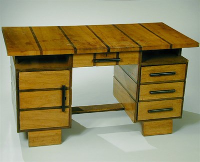 Lot 170 - Italian Fruitwood Double-Pedestal Desk