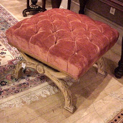 Lot 271 - Pair of Louis XVI Style Painted Upholstered...