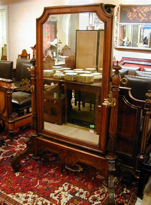 Lot 126 - Victorian Mahogany Cheval Mirror