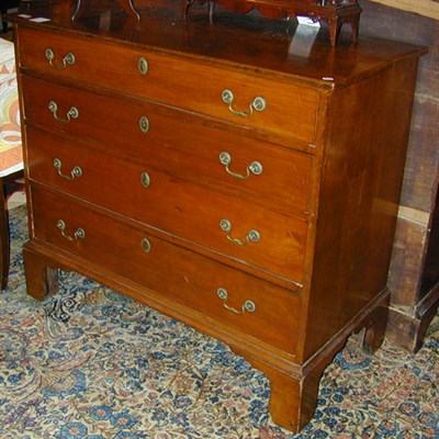 Lot 141 - Chippendale Inlaid Cherry Chest of Drawers New...