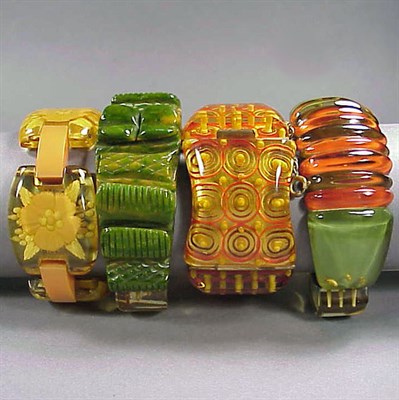 Lot 331 - Group of Four Bakelite Bracelets Each of...