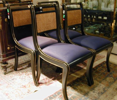 Lot 263 - Set of Ten Regency Style Painted Dining Chairs...