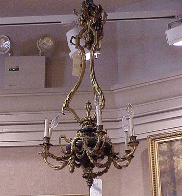 Lot 556 - Louis XV Style Gilt and Patinated-Bronze...