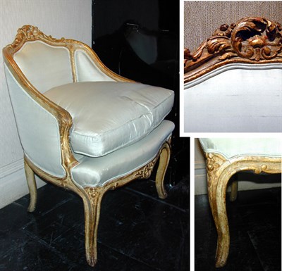 Lot 603 - Louis XV Style Gilt Carved Wood Style Bergere...