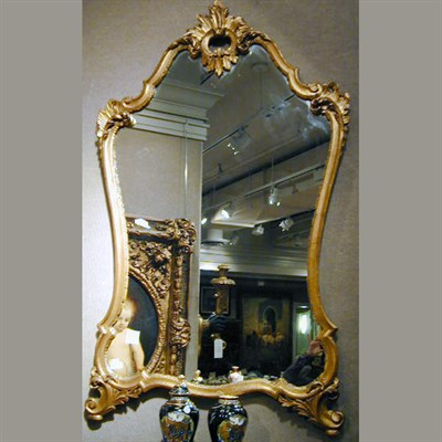 Lot 616 - Louis XV Style Gilt Carved Wood Mirror Or...