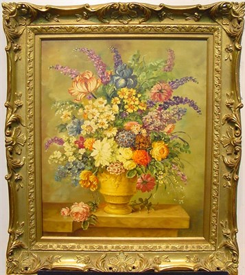Lot 4 - 20th Century School FLORAL STILL LIFE Signed...