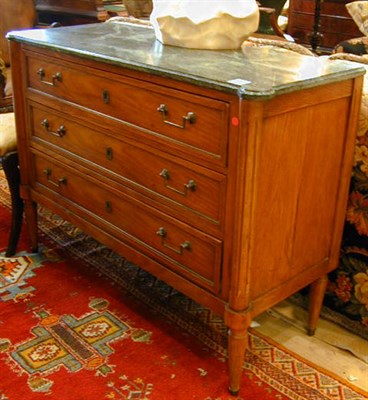 Lot 496 - Louis XVI Style Marble Top Fruitwood Commode