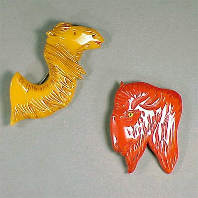 Lot 452 - Two Bakelite Brooches One depicting a camel,...
