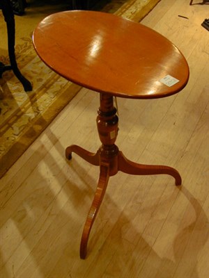 Lot 292 - Pair of Federal Style Maple Tilt-Top Candle...