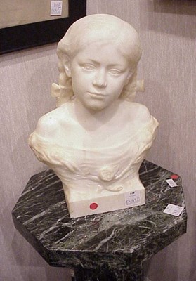 Lot 614 - Marble Bust of a Young Girl