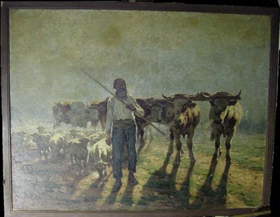 Lot 64 - Henri Sene French, 1889-1961 BOEUFE SE RENDANT...