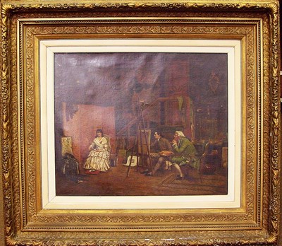 Lot 13 - Juan Duana 19th Century IN THE STUDIO Signed...