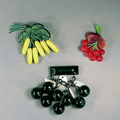 Lot 308 - Group of Three Bakelite Brooches Each of...