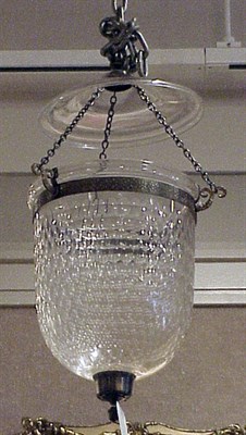 Lot 438 - Pair of Georgian Style Cut Glass Hanging Bell...