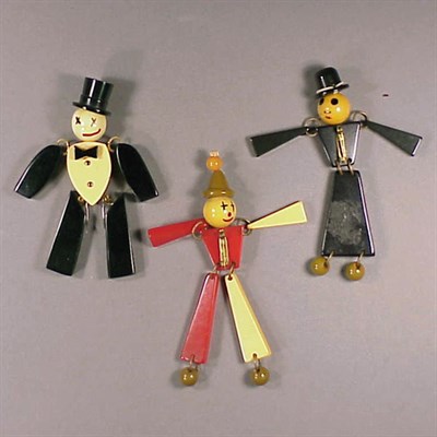 Lot 385 - Group of Three Bakelite Articulated Figural...