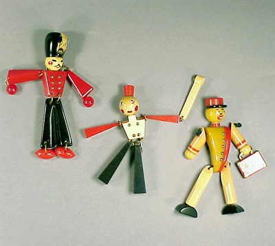 Lot 393 - Group of Three Bakelite Articulated Figural...
