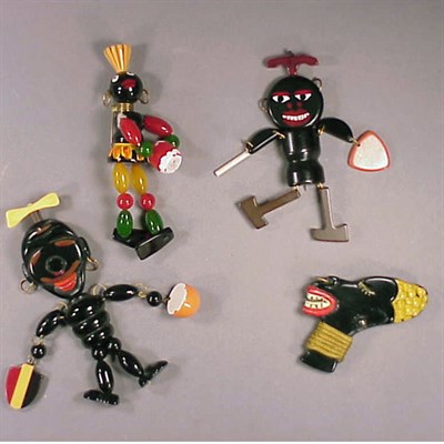 Lot 408 - Group of Four Bakelite Brooches Each of...