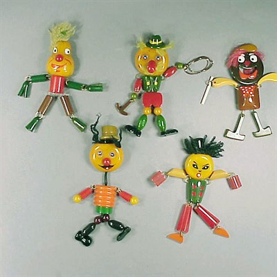 Lot 355 - Group of Five Bakelite Articulated Figural...