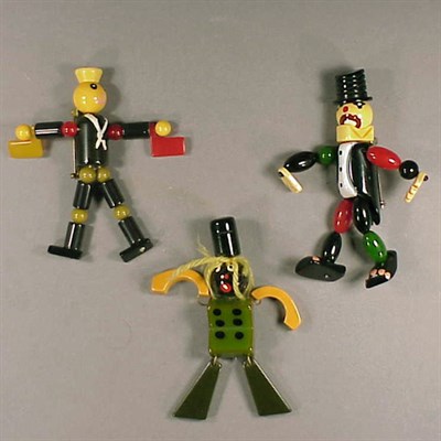 Lot 384 - Group of Four Bakelite Articulated Figural...