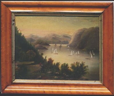 Lot 31 - Hudson River School 19th Century SAILBOATS ON...