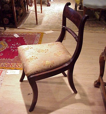 Lot 625 - Set of Four Regency Style Mahogany Dining Chairs