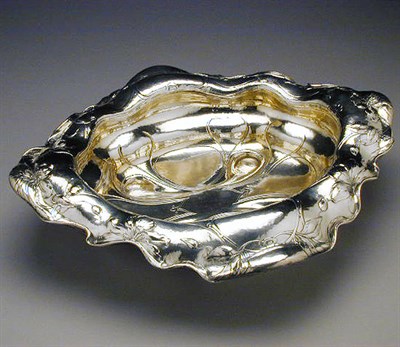 Lot 326 - Gorham Martele Silver Bowl Of oval form, with...