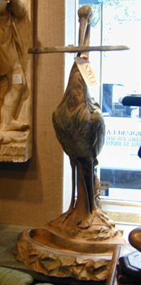 Lot 535 - Patinated-Metal Figural Umbrella Stand