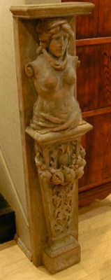 Lot 146 - Pair of Terra Cotta Architectural Figural Wall...