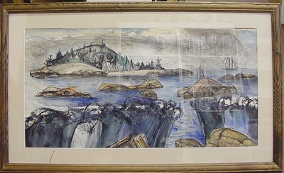 Lot 15 - Bill Bomar American, 1919-1991 SAILBOATS ALONG...