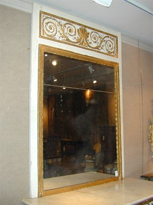 Lot 349 - Louis XVI Gilt Decorated and Painted Trumeau...