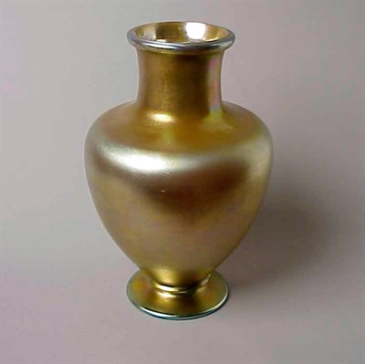 Lot 266 - Tiffany Favrile Glass Vase Of shouldered ovoid...