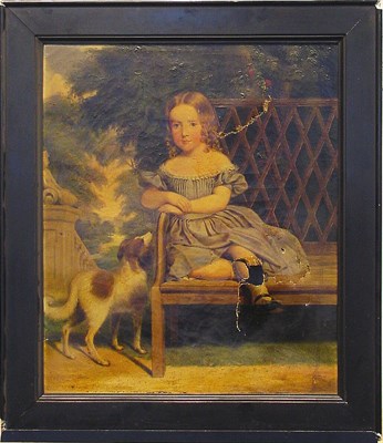 Lot 15 - French School 19th Century YOUNG GIRL WITH HER...