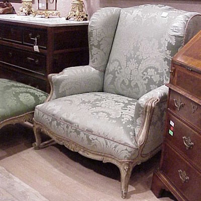 Lot 407 - Louis XV Style Painted and Upholstered...