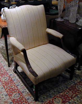 Lot 301 - Pair of George III Style Upholstered Armchairs