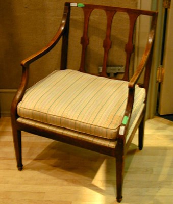 Lot 258 - Pair of Georgian Style Mahogany Armchairs